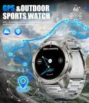 LIGE Men's GPS Smart Watch with AMOLED Display