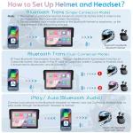 Carpuride W502PRO 5" Motorcycle GPS with Bluetooth