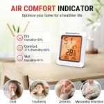 Bluetooth Room Thermometer and Hygrometer with Alerts