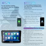 Carpuride W702 Pro 7" Motorcycle CarPlay Screen