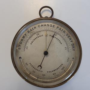 Vintage French Brass Barometer - PNHB