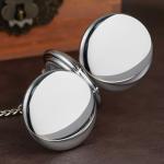 Skeleton Pocket Watch with Roman Numerals and Chain