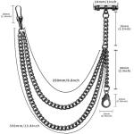 DerMacht Black Pocket Watch Chain with Locket