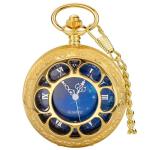 Tiong Men's Steampunk Pocket Watch with Chain
