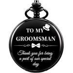 Engraved Wedding Pocket Watches for Groomsmen