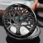 Tiong Black Quartz Steampunk Men's Pocket Watch