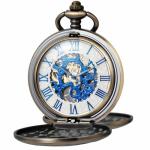 Kchss Skeleton Pocket Watch with Roman Numerals