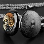 Vintage Yin Yang Fox Pocket Watch with Chain