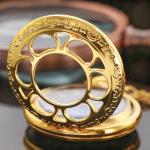 Tiong Men's Steampunk Pocket Watch with Chain