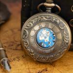 Kchss Skeleton Pocket Watch with Roman Numerals