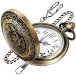 Black Dragon Phoenix Quartz Pocket Watch with Chain