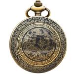 Dragon and Phoenix Quartz Pocket Watch with Chain