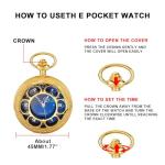 Tiong Men's Steampunk Pocket Watch with Chain