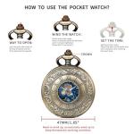 Kchss Skeleton Pocket Watch with Roman Numerals