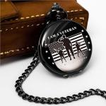 Veterans Pocket Watch with Military Badge Gift Box