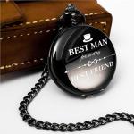 Engraved Pocket Watch for Groomsmen Wedding Gift