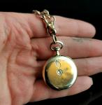 Antique 18ct Gold Rose Cut Diamond Pocket Watch