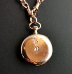 Antique 18ct Gold Rose Cut Diamond Pocket Watch