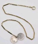 Antique Gold Pocket Watch with 1901 Coin Chain