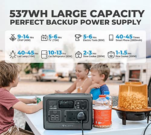 BLUETTI EB55 Solar Power Station with 537Wh Battery
