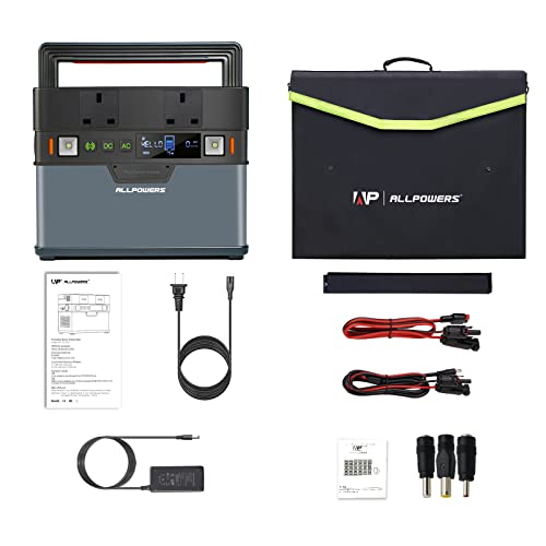 ALLPOWERS 300W Portable Power Station with Solar Panel