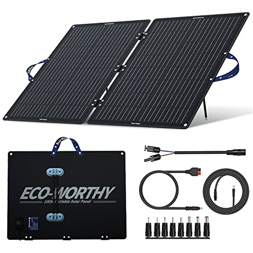 ECO-WORTHY 12V 100W Foldable Solar Panel