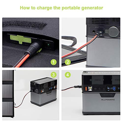 ALLPOWERS 100W Foldable Solar Charger with Dual USB