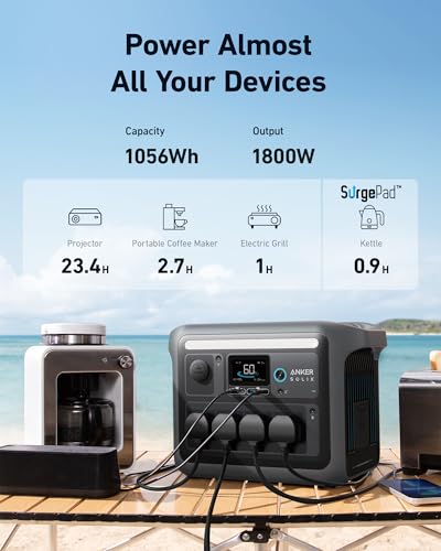 Anker SOLIX C1000 Portable Power Station, 1800W