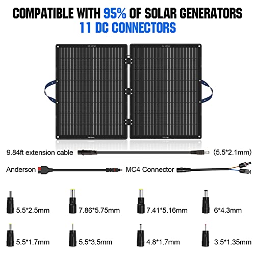 ECO-WORTHY 12V 100W Foldable Solar Panel