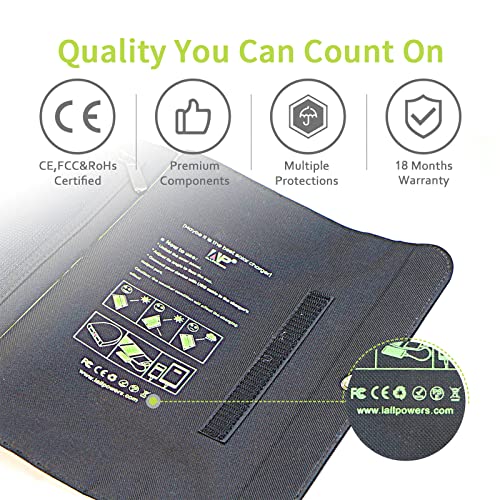ALLPOWERS 21W Solar Charger with Fast USB Outputs