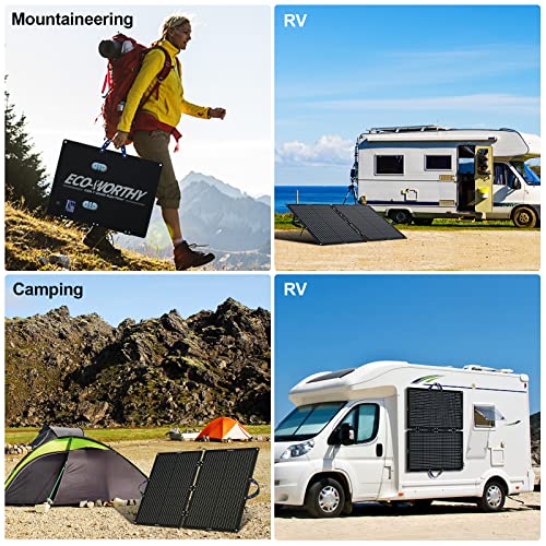 ECO-WORTHY 12V 100W Foldable Solar Panel