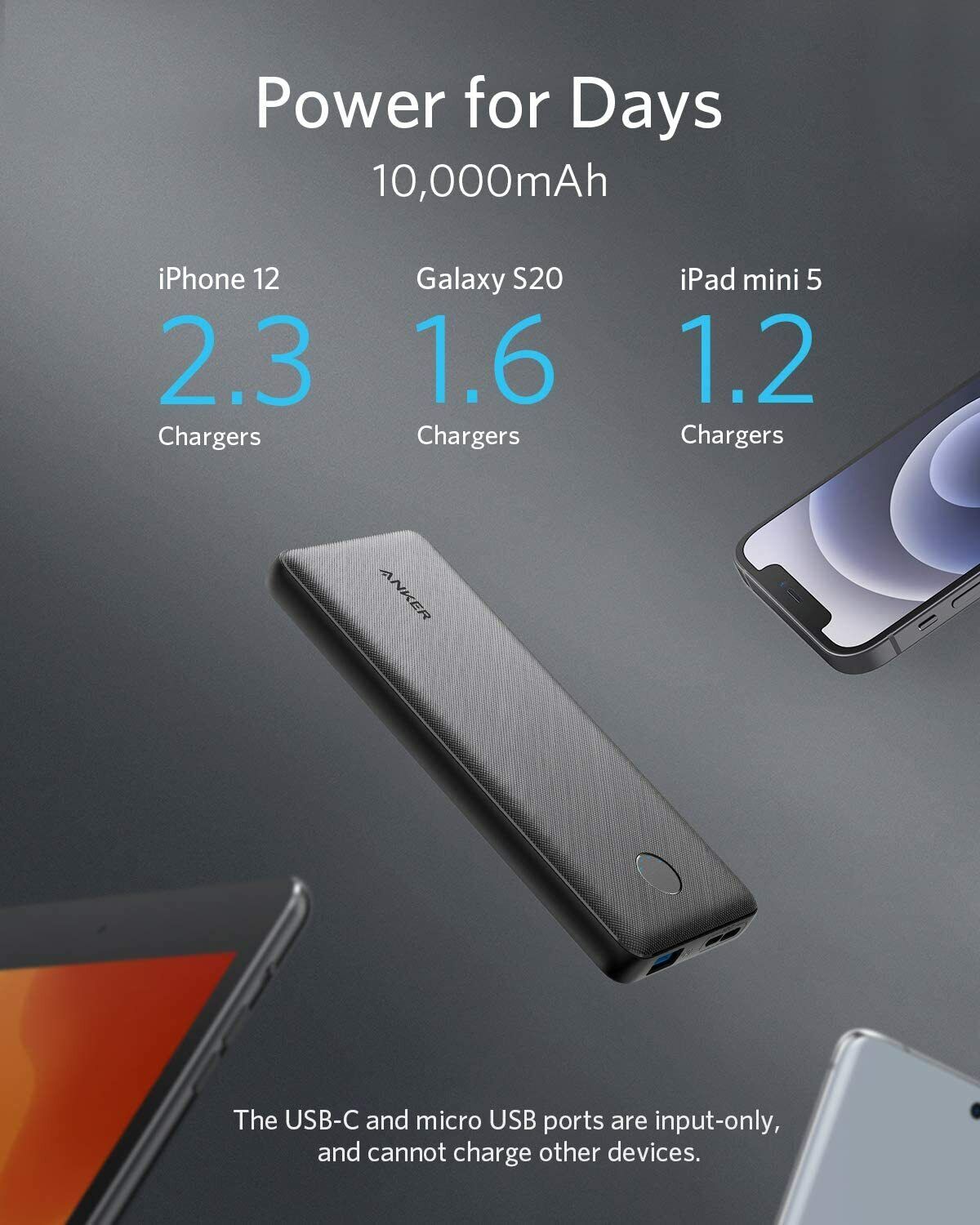 Anker Slim 10K Portable Charger with USB-C