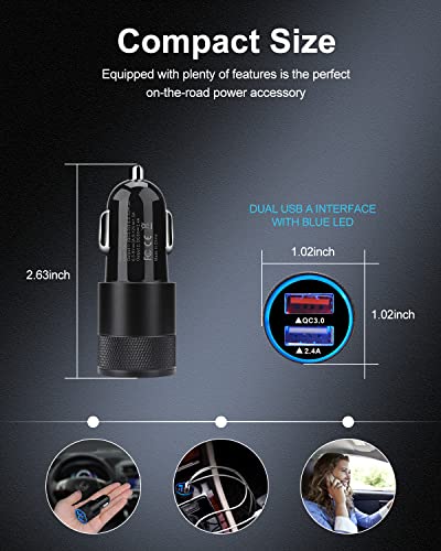 Dual Port Fast Car Charger for Phones