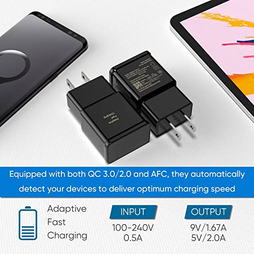 Fast Charging Wall Adapter for Android Devices (2-Pack)