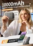 Magnetic 10000mAh Wireless Power Bank with Stand