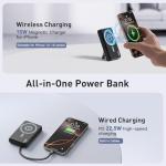 Magnetic Wireless Power Bank 16800mAh with Cables