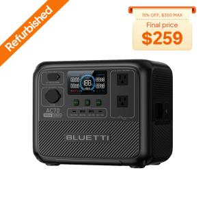 BLUETTI AC70 1000W 768Wh Portable Solar Generator