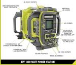 Ryobi 40V Bluetooth Power Station Inverter 1800W