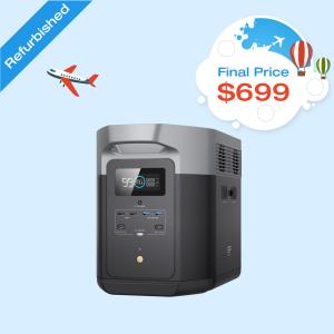 EcoFlow DELTA 2 Max 2048Wh Portable Power Station  LFP, Certified Refurbished