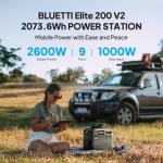 BLUETTI Elite 200 V2 2600W 2073Wh Portable Power Station LFP for Outdoor/Backup