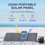 EF ECOFLOW 220W Foldable Solar Panel for Camping