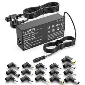 90W Universal Laptop Charger with 16 Tips