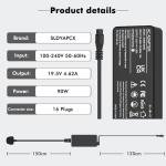 90W Universal Laptop Charger with 16 Tips