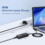 ZORUBUM 90W Universal Laptop Charger with 16 Tips