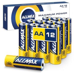 Allmax AA Maximum Power Alkaline Batteries - 12 Pack