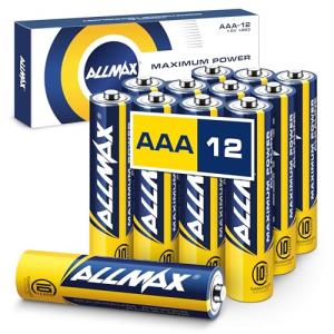 Allmax AAA Maximum Power Alkaline Batteries - 12 Pack