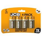 JCB C Size Super Alkaline Batteries - Pack of 4