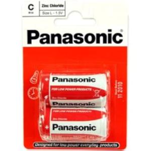 Panasonic C Size Zinc Chloride Batteries - 2 Pack