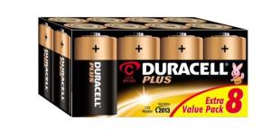 Duracell Plus C Batteries - Pack of 8