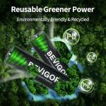 BEVIGOR 8 Pack High Capacity AA Rechargeable Batteries